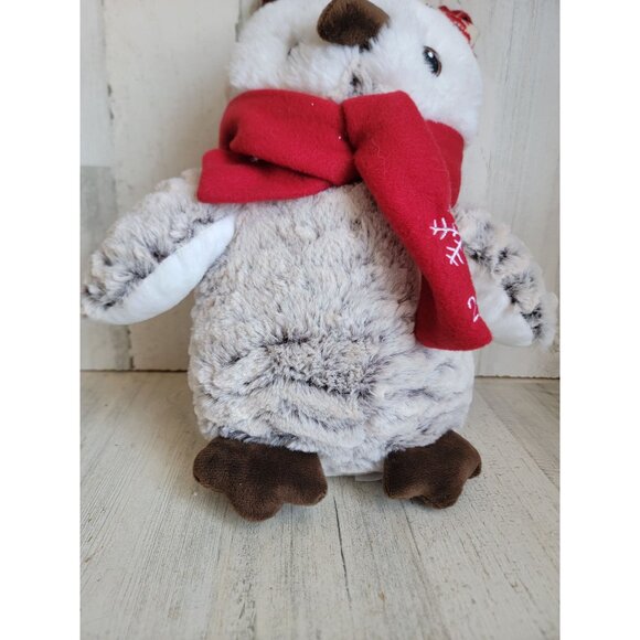 PetSmart white owl plush to toy dog winter Xmas scarf snowflake - Picture 4 of 10
